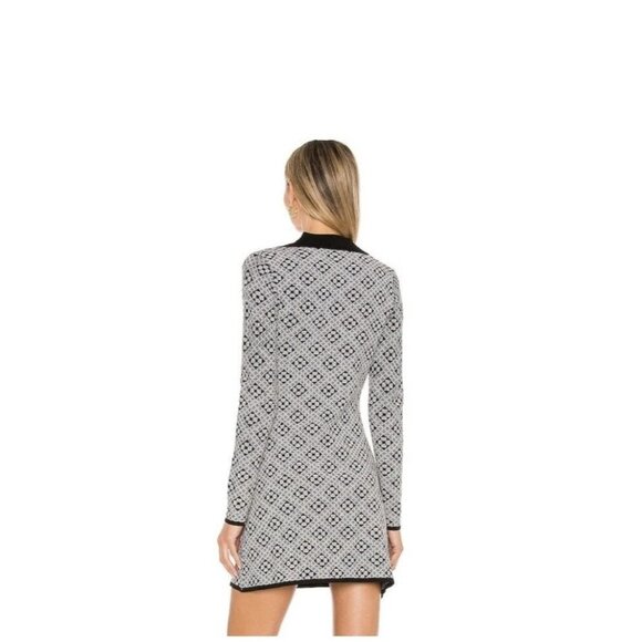 Hansen & Gretel Brydie Fitted Knit Mini Dress Long Sleeve Stretchy XS - Picture 2 of 8